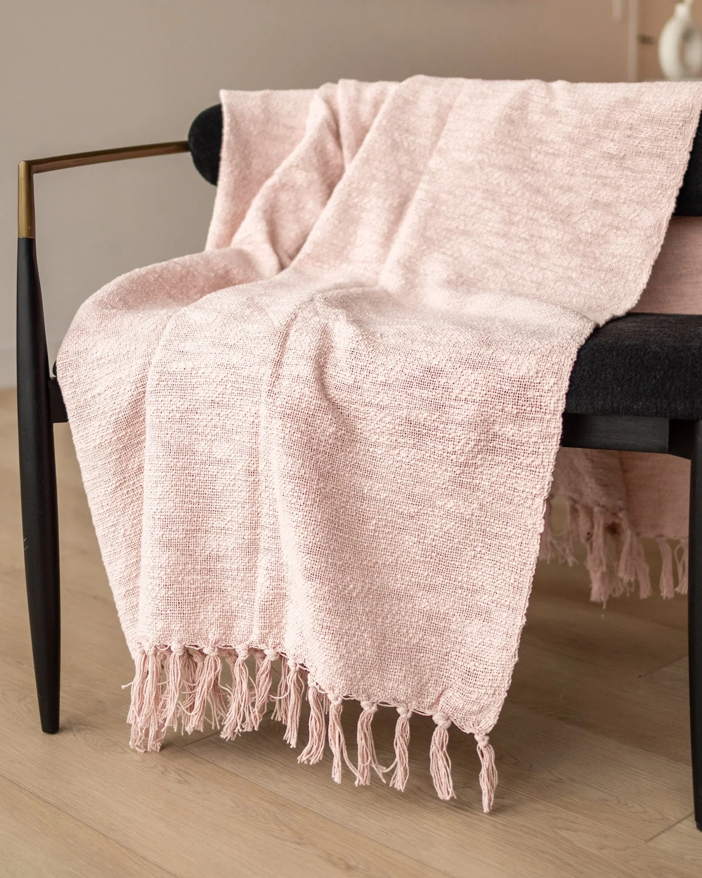 Allecra Organic Cotton Slub Knit Throw Blanket - Image 2