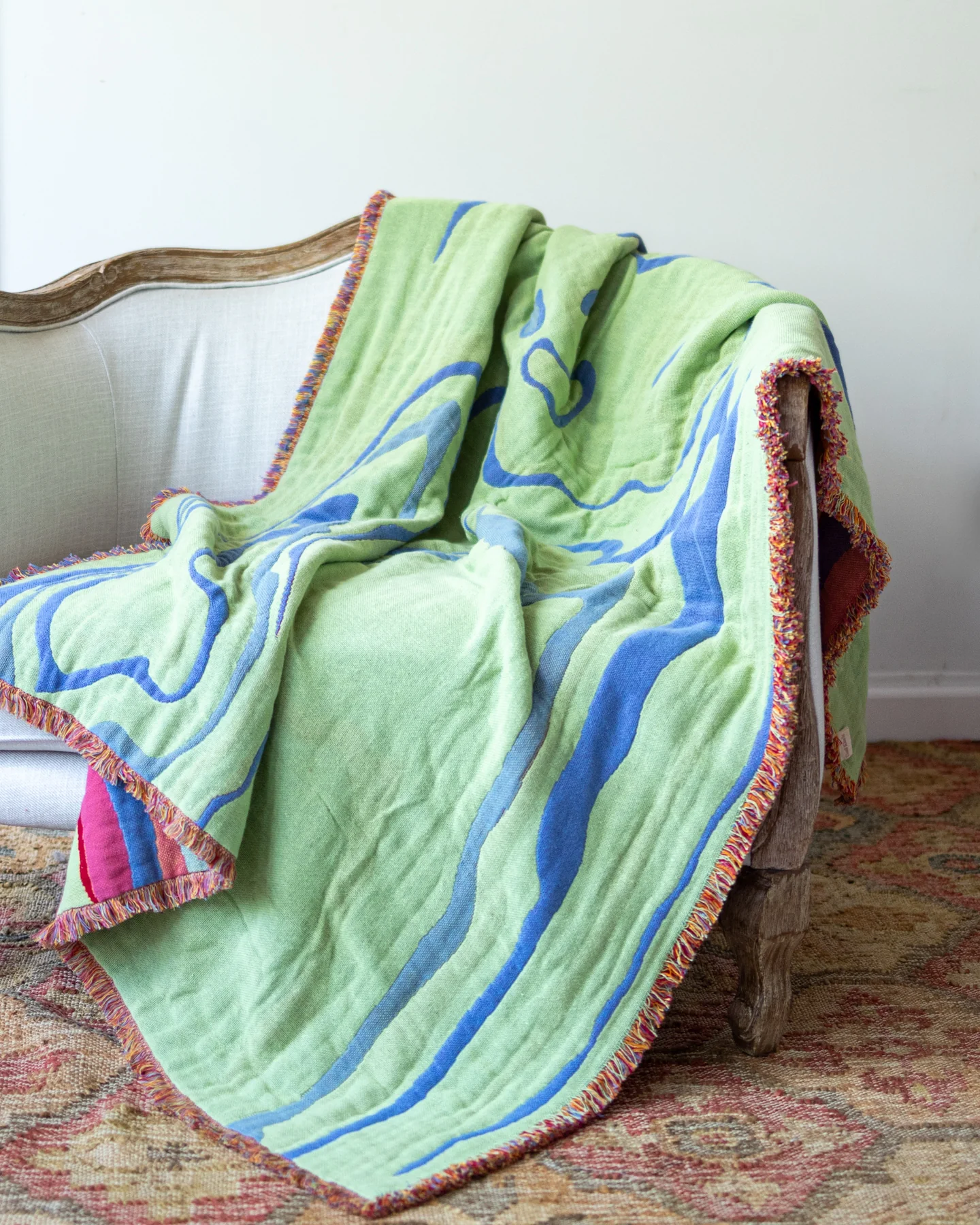 Bellows Abstract Organic Cotton Tapestry Throw Blanket - Image 5