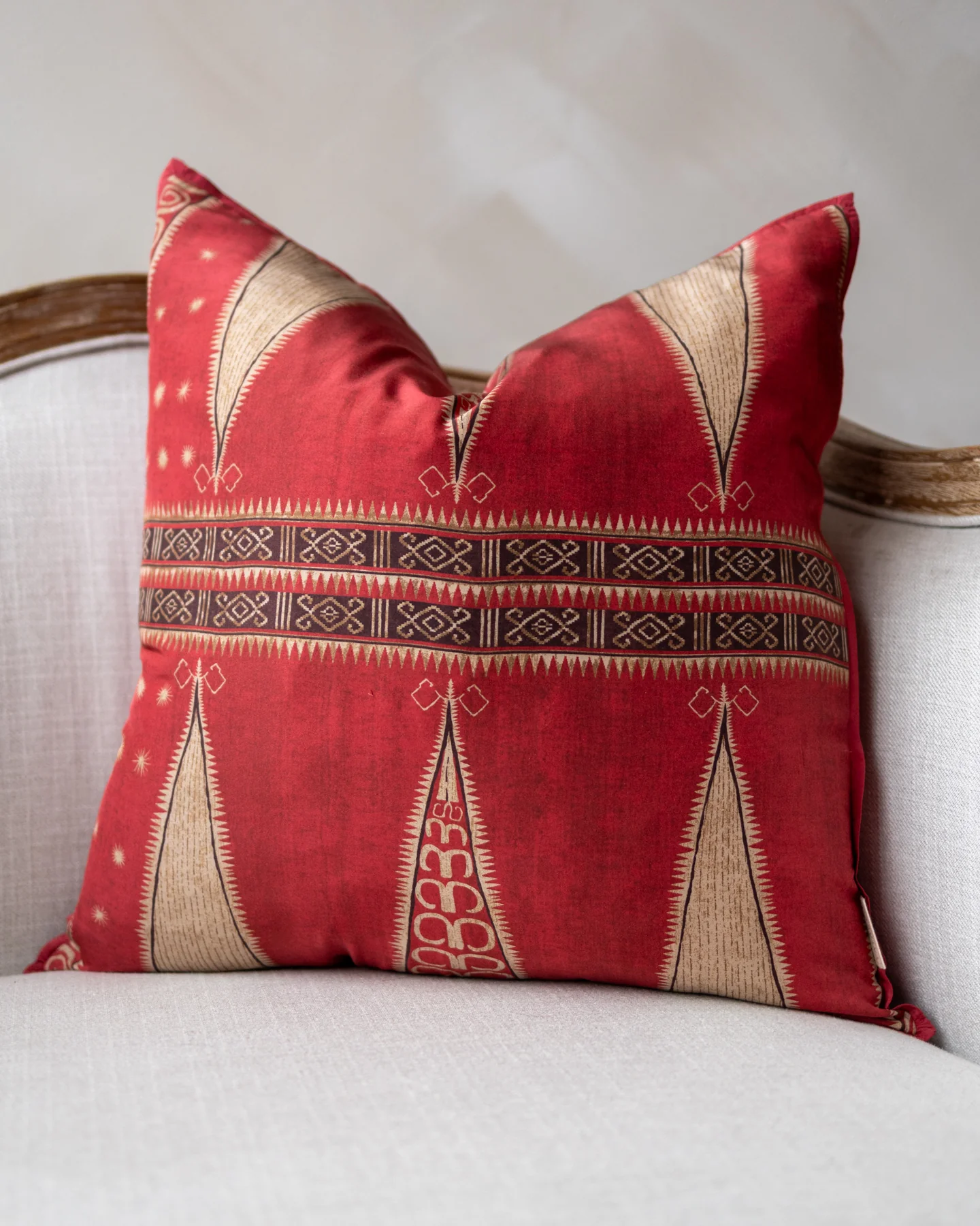 Clay Organic Silk Throw Pillow