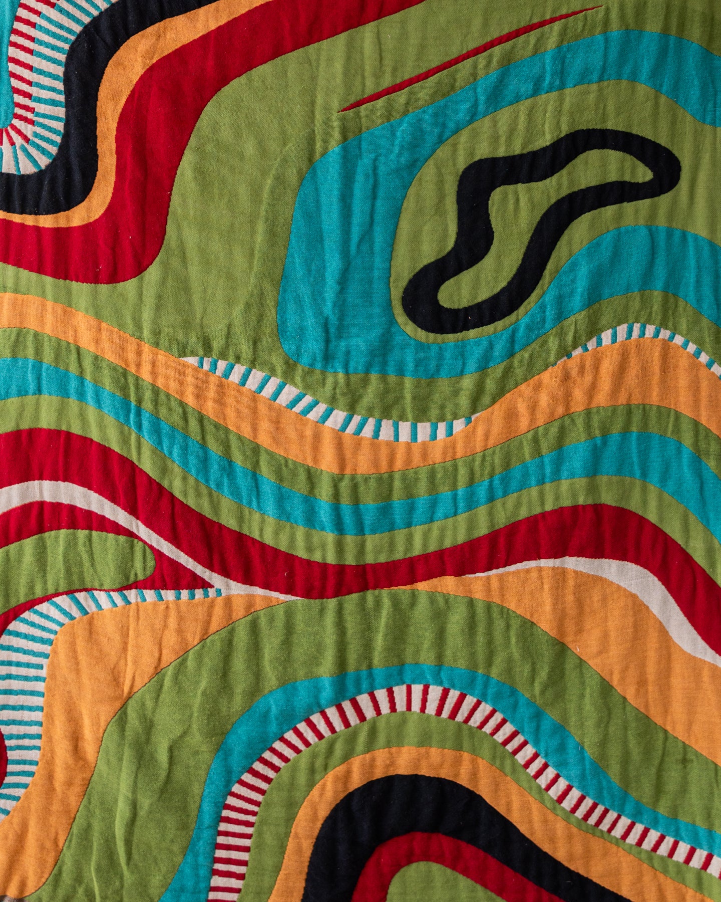 Echo Abstract Organic Cotton Tapestry Throw Blanket - Image 2