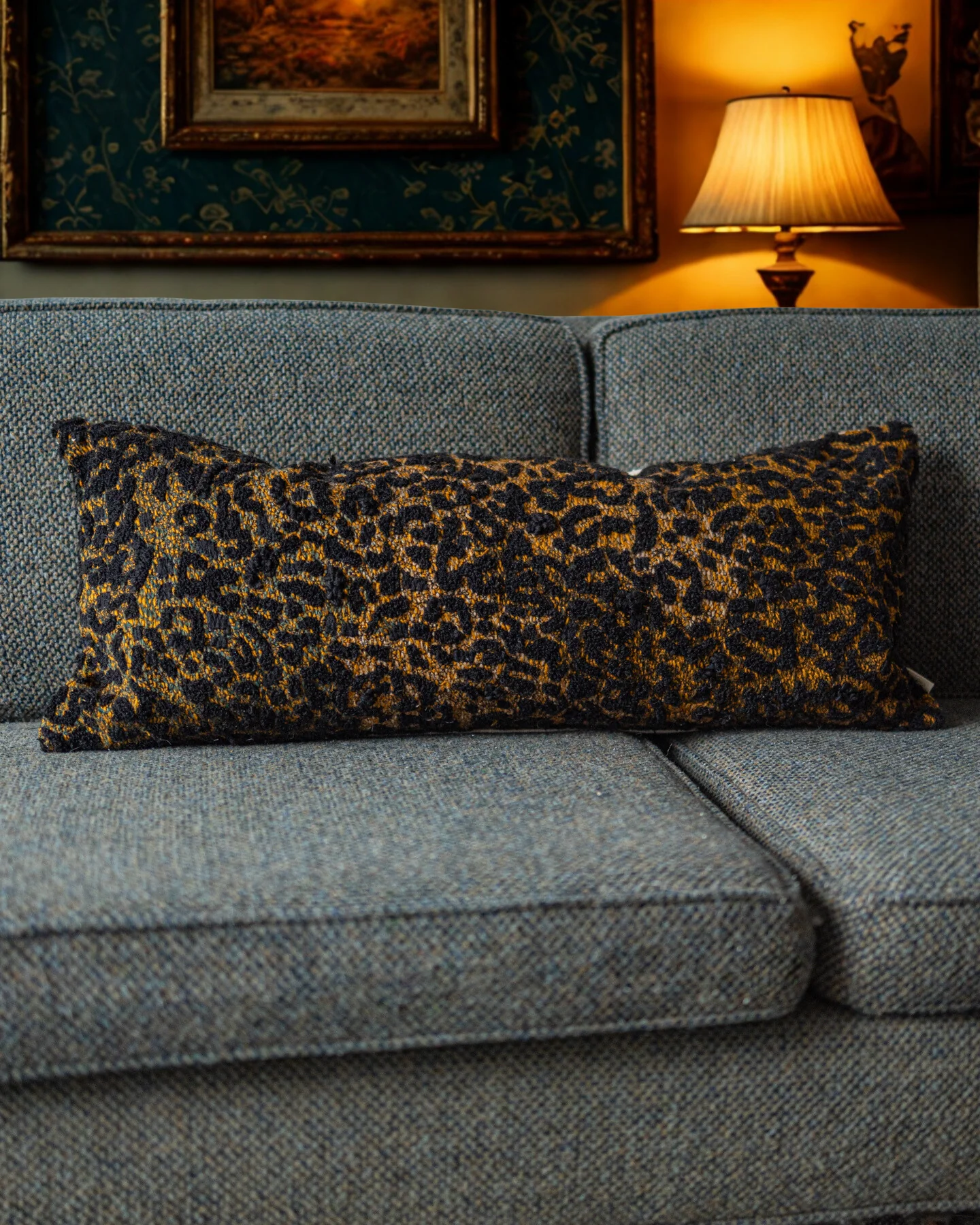 Gia Organic Cotton Cheetah Lumbar Pillow - Image 2