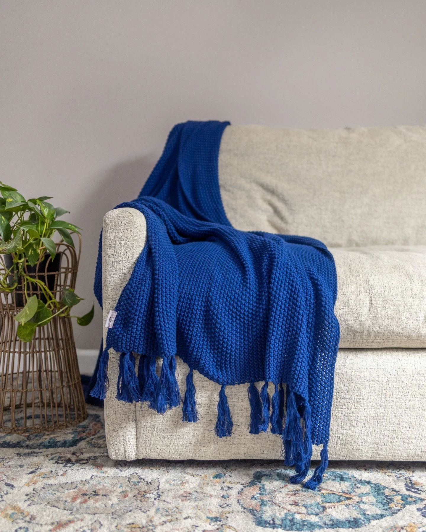 Hallen Organic Cotton Knit Throw Blanket $106 Today Only
