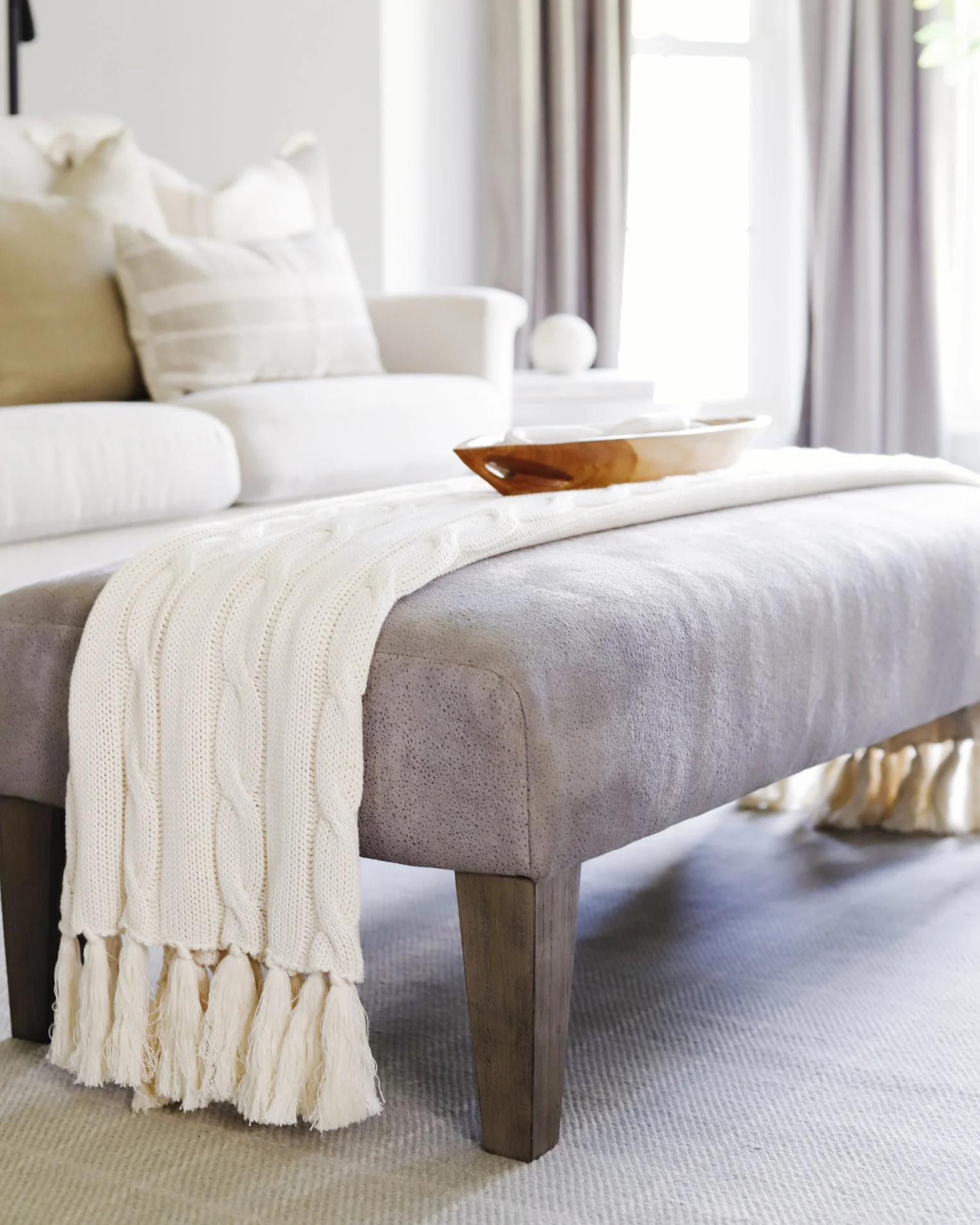 Hudson Organic Cotton Cable Knit Throw Blanket - Image 2