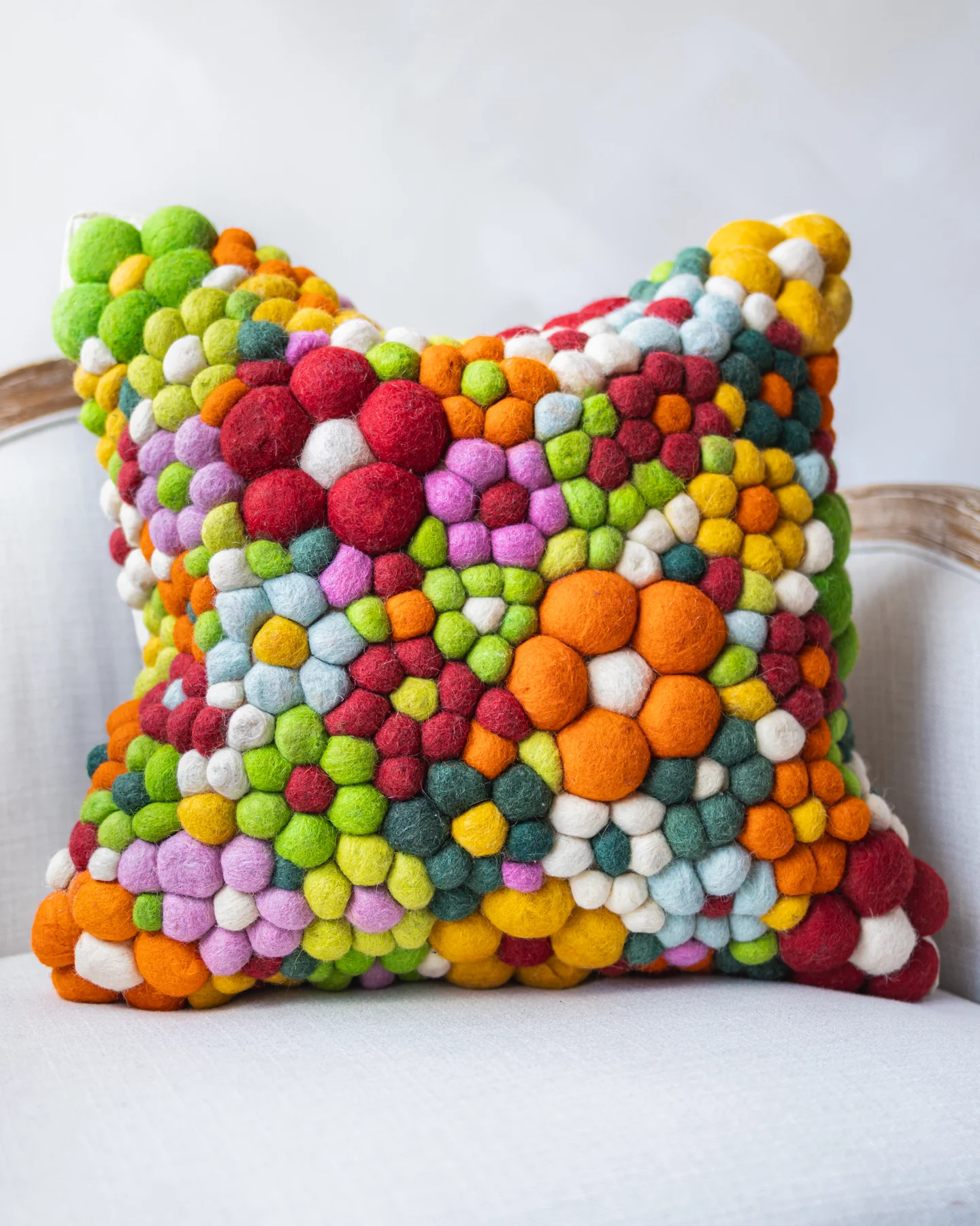 Lolly Organic Wool Abstract Throw Pillow