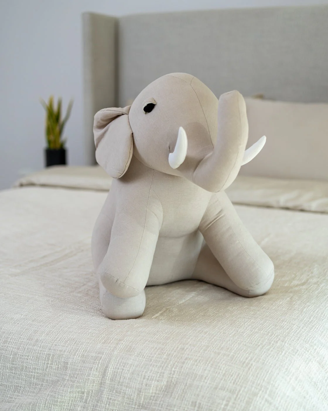 Organic Cotton Elephant Pillow - Image 2
