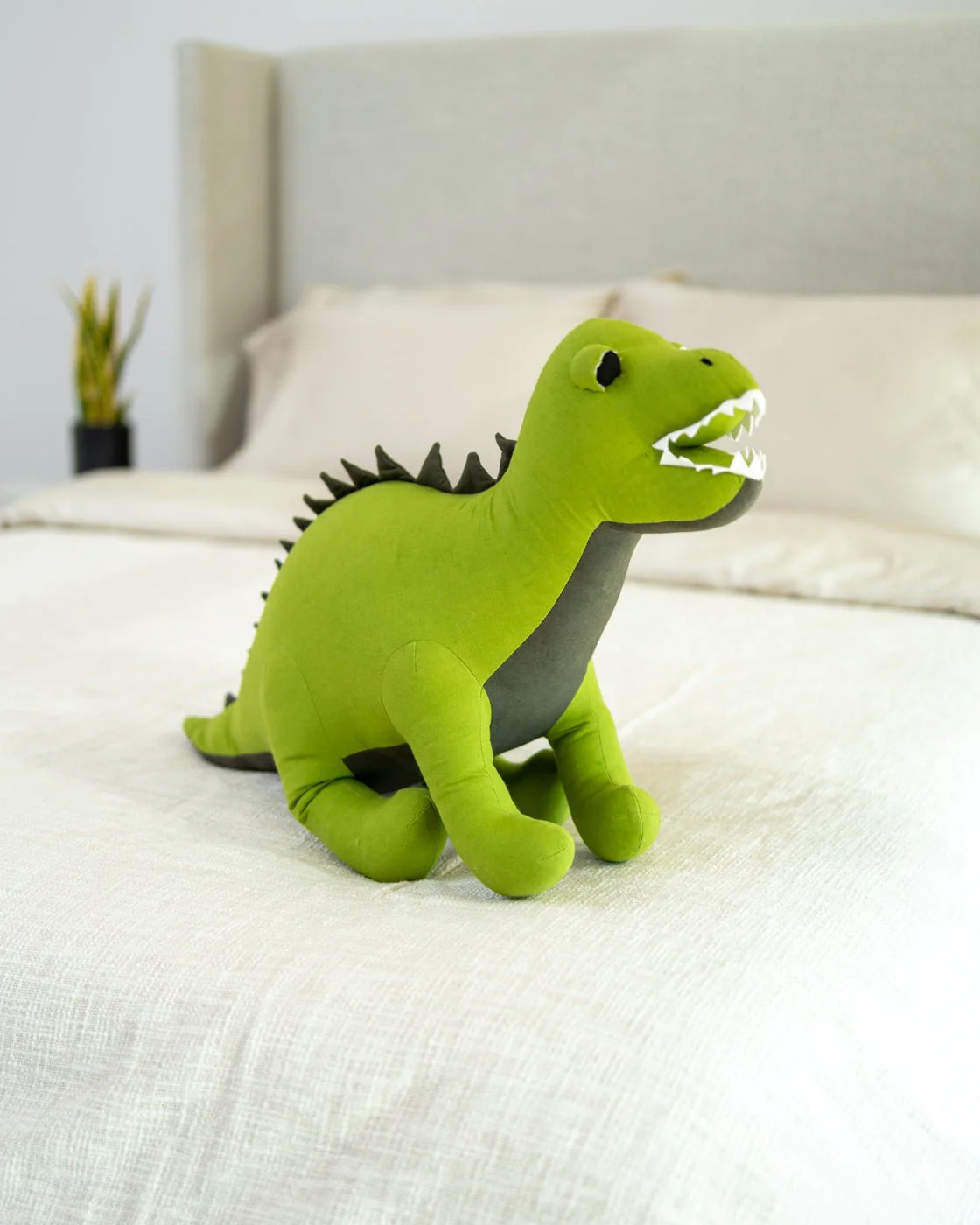 Organic Cotton T-Rex Dinosaur Pillow - Image 3
