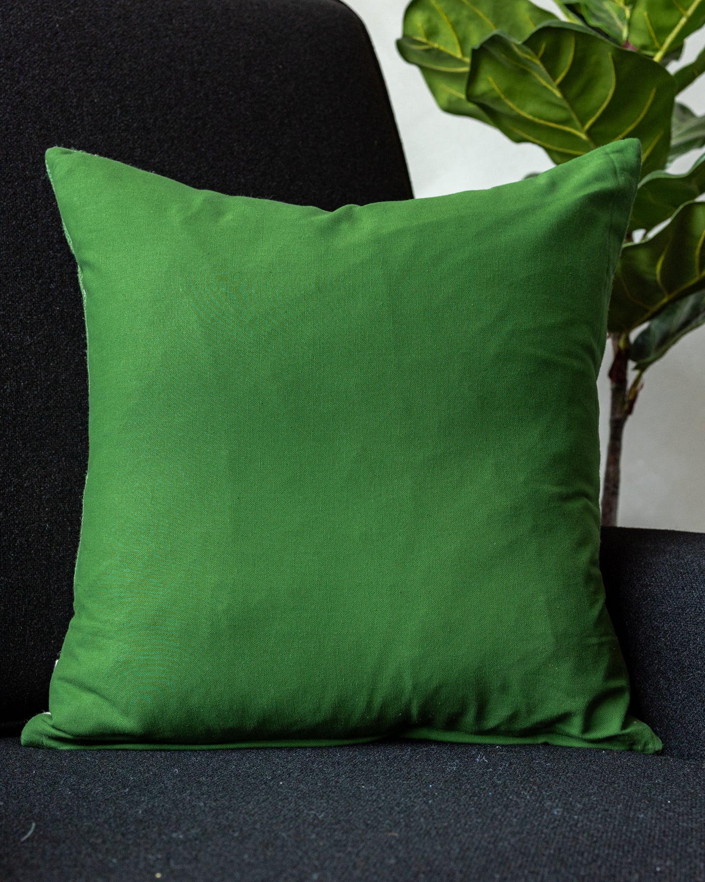Patrick Embroidered Organic Cotton Abstract Throw Pillow - Image 4