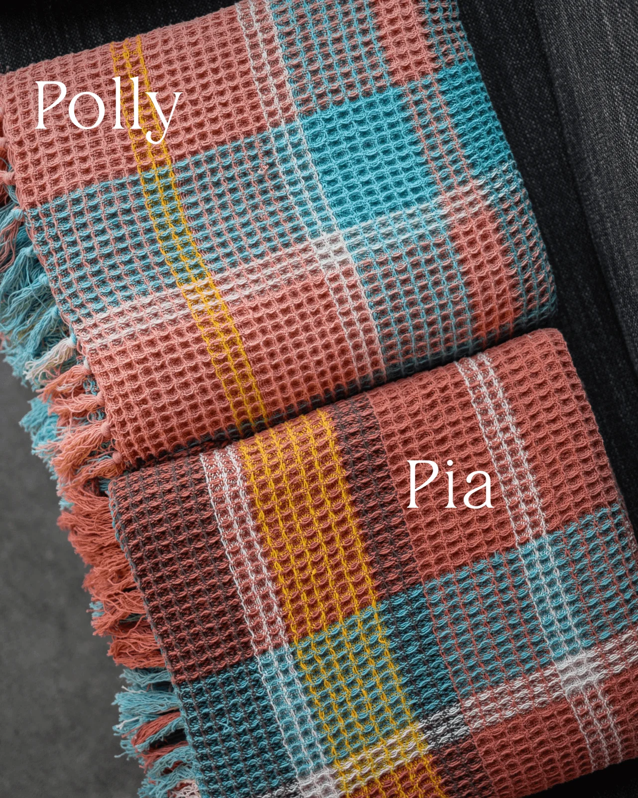 Pia Organic Cotton Waffle Knit Throw Blanket - Image 3