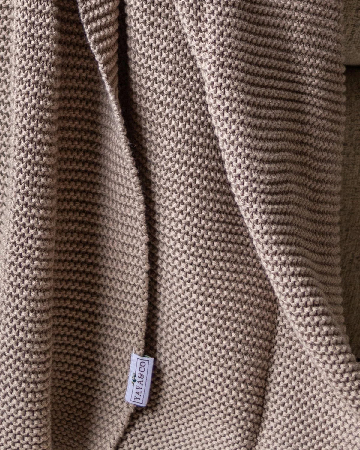 Piper Organic Cotton Knit Throw Blanket - Image 2