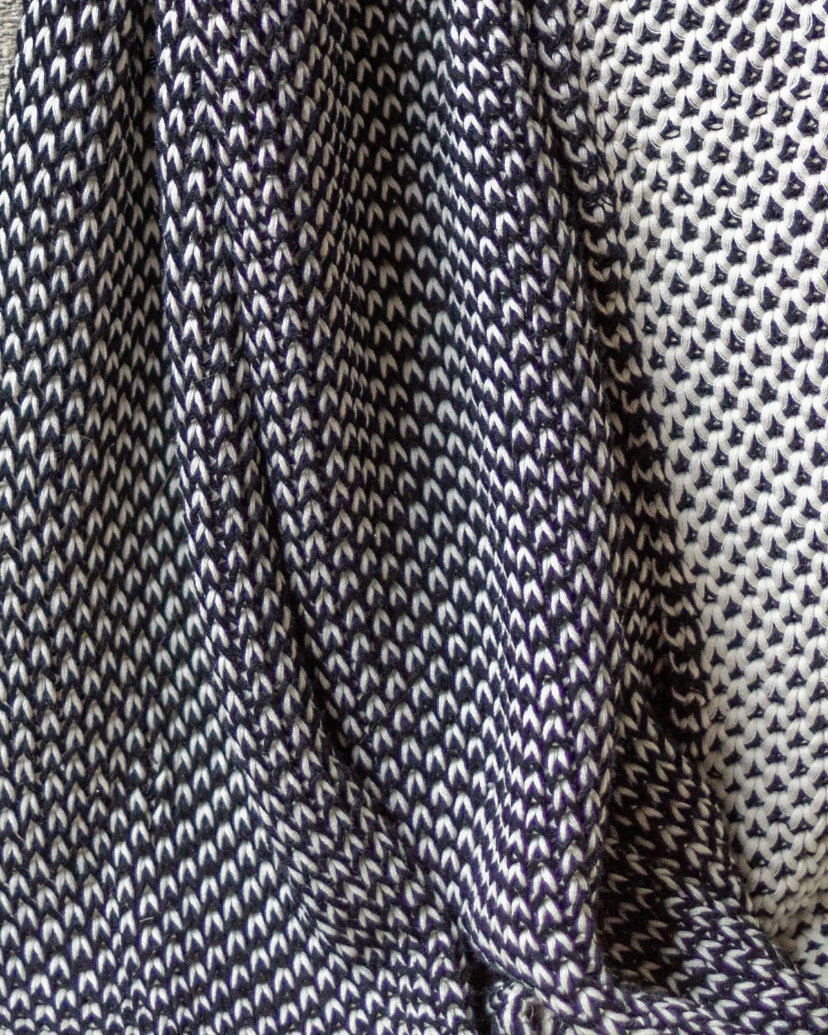 Quinn Reversible Knitted Cotton Throw Blanket - Image 2