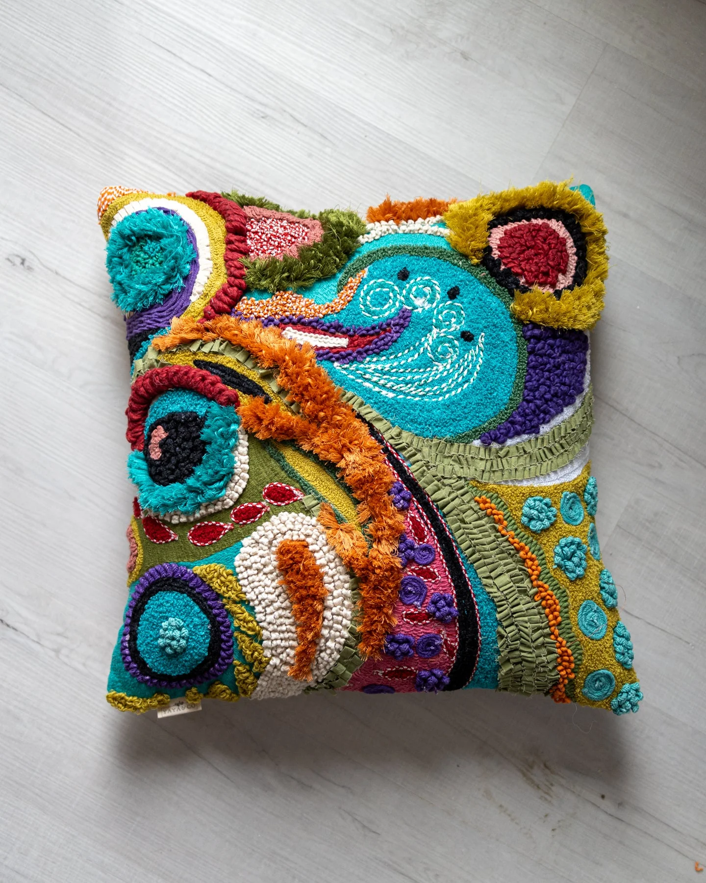 Reign Organic Cotton Abstract Throw Pillow - Image 4