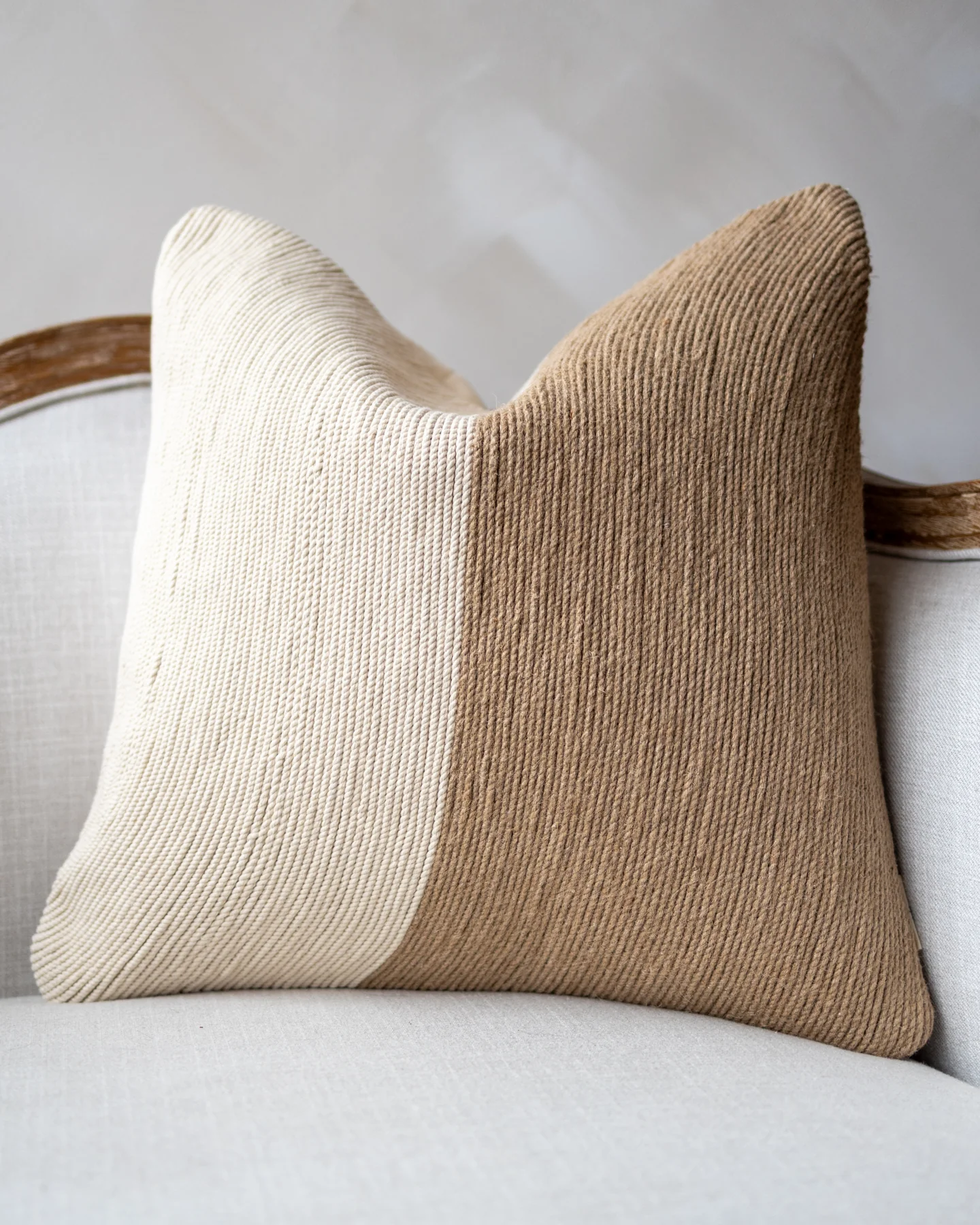 Romy Cotton & Jute Throw Pillow - Image 3