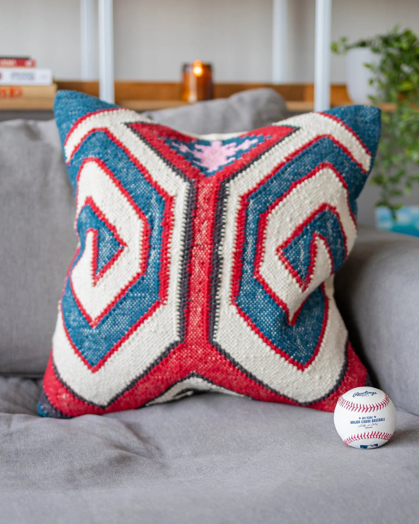 The Jake Organic Cotton Kilim Throw Pillow - Image 3
