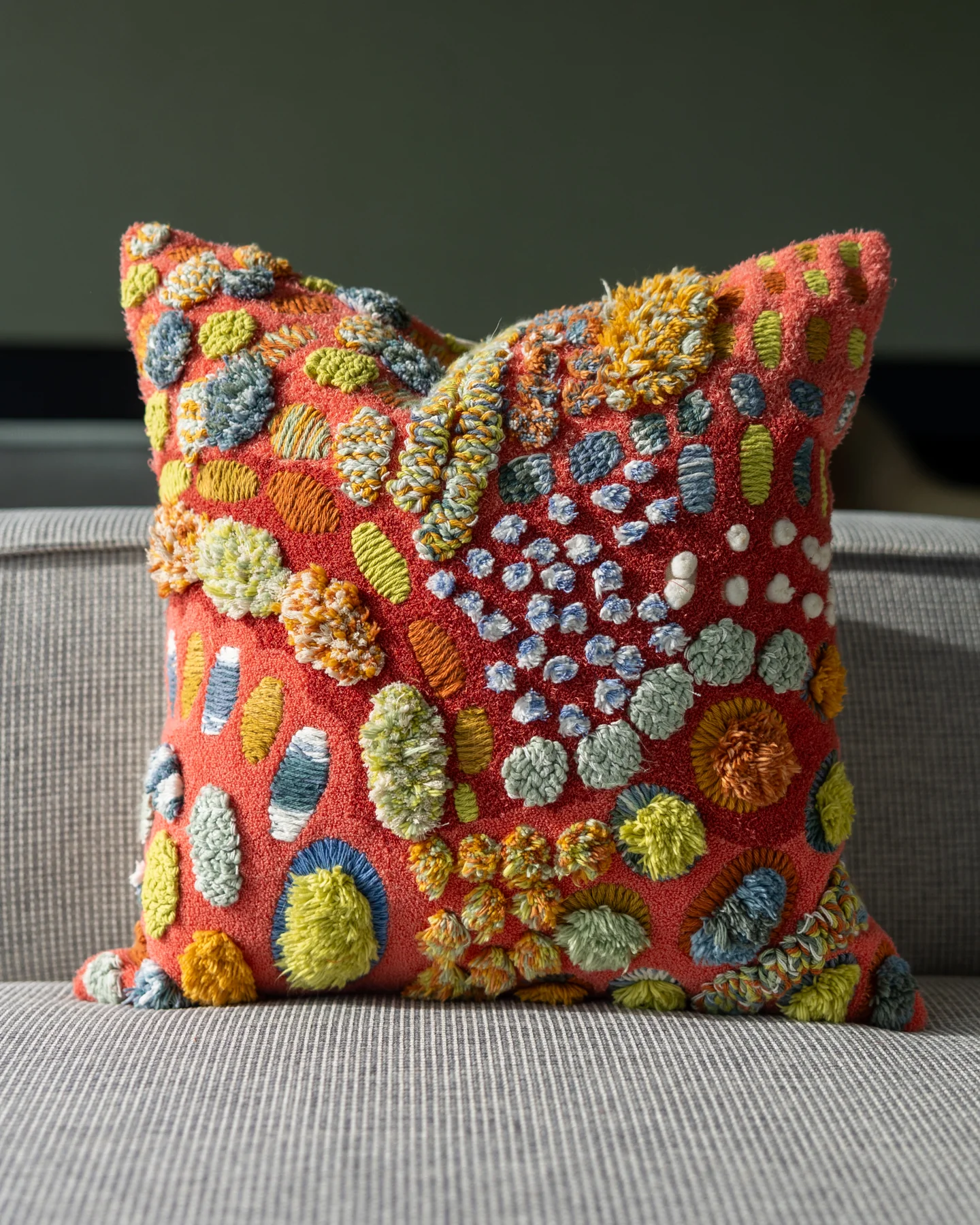 Thea Organic Cotton Abstract Throw Pillow
