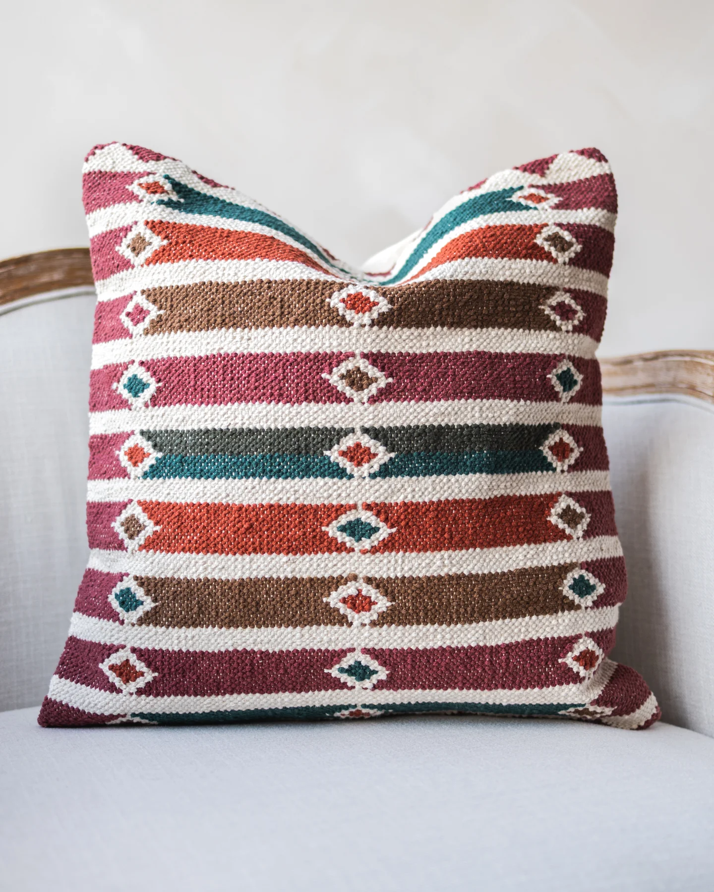 Zoya Organic Cotton Kilim Throw Pillow